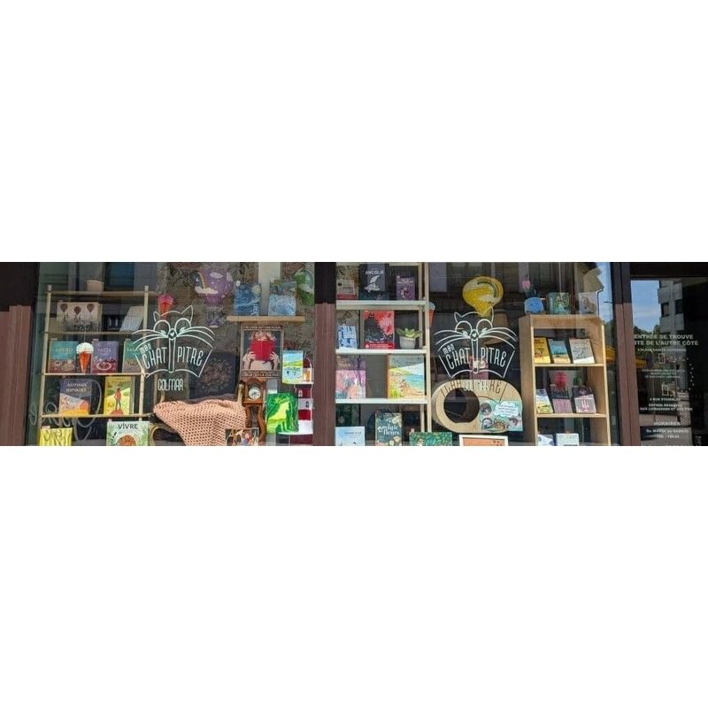 Devanture de la librairie Mon Chat Pitre à Colmar